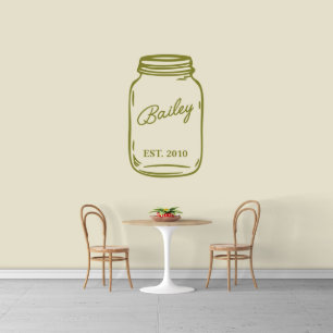 Nom Délicieux Dans Mason Jar X-Large Wall Decal