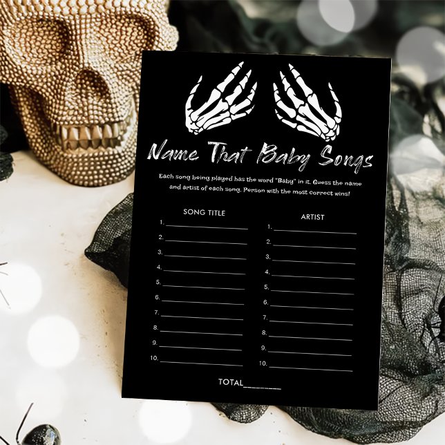 Nom du baby shower Cette Bébé Chansons Carte de je (Créateur téléchargé)