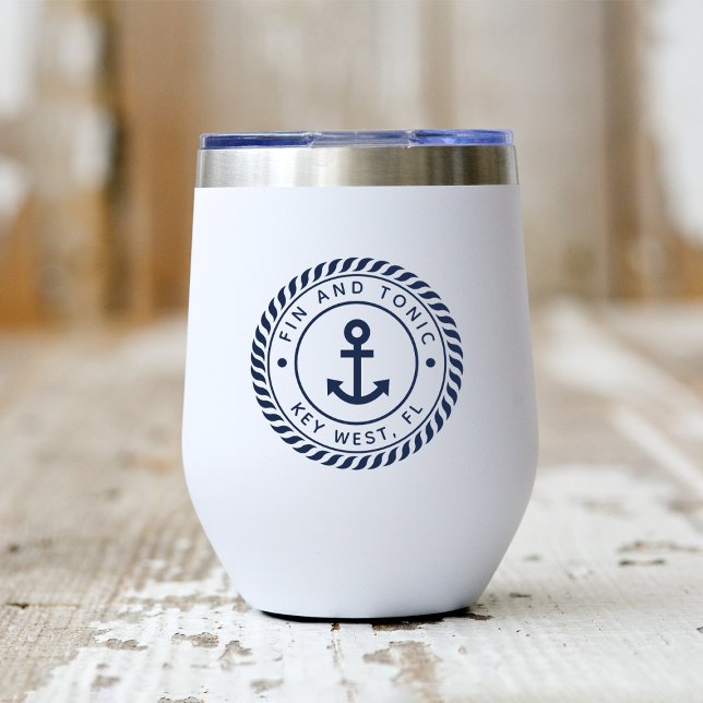 Nom du bateau Ancre bleu marine (Créateur téléchargé)