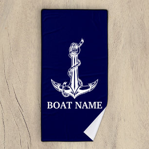 Nom du bateau de la corde d'Ancre nautique vintage