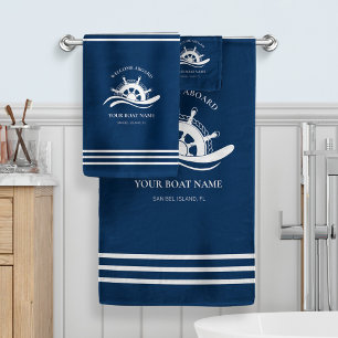 Nom du bateau nautique Marine Blue Ship Wheel