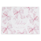 Nom du bébé Sac cadeau Pink Bow