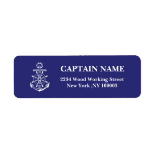 Nom du capitaine personnalisé marine Adresse de re