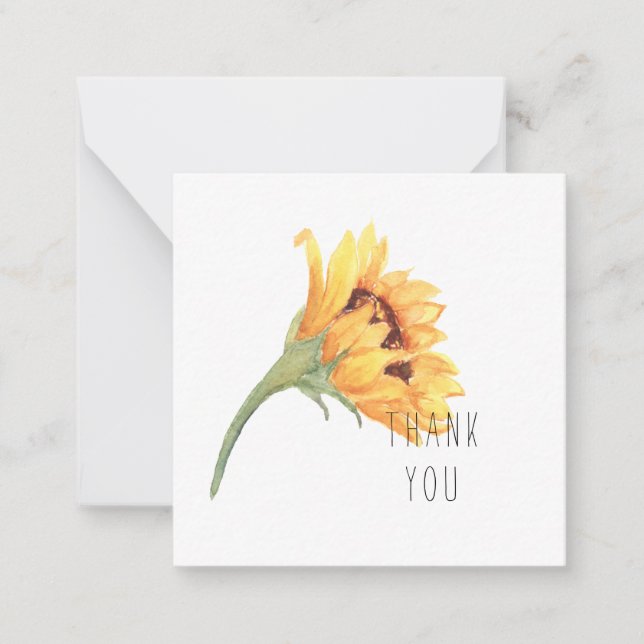 Nom du Carte de remerciements de tournesol Waterco (Devant)