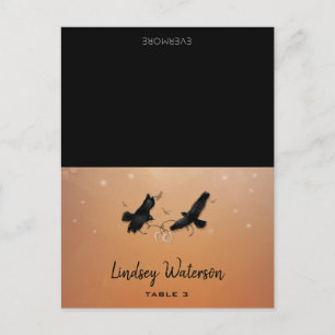 Nom du client Carte de table imprimée Ravens Hallo