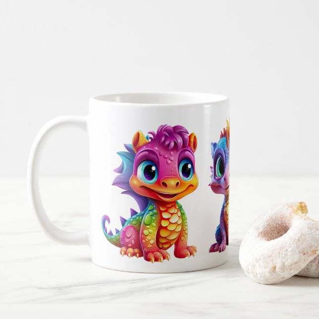Nom du dragon Mug pour les enfants aventuriers (Avec donut)