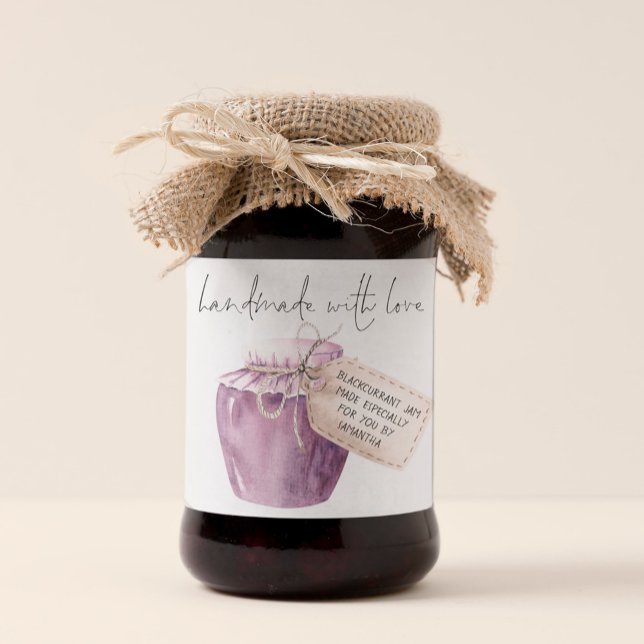 Nom du Étiquette de confiture de cassis artisanal (Créateur téléchargé)