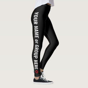 Nom du groupe personnalisé et texte Leggings des f
