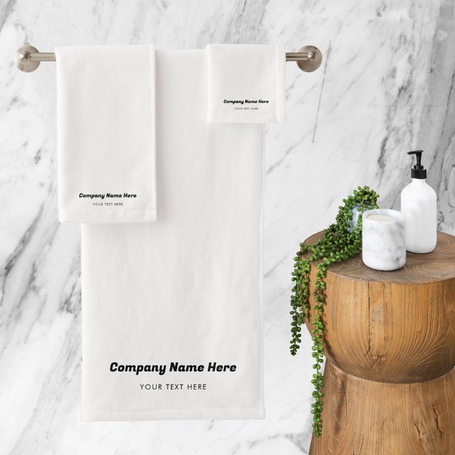 Nom du logo de l'entreprise Entreprise Promotion E (Business Logo Name Company Promotional Corporate Bath Towel Set)