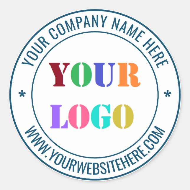Nom du logo de l'entreprise personnalisée Stickers (Devant)