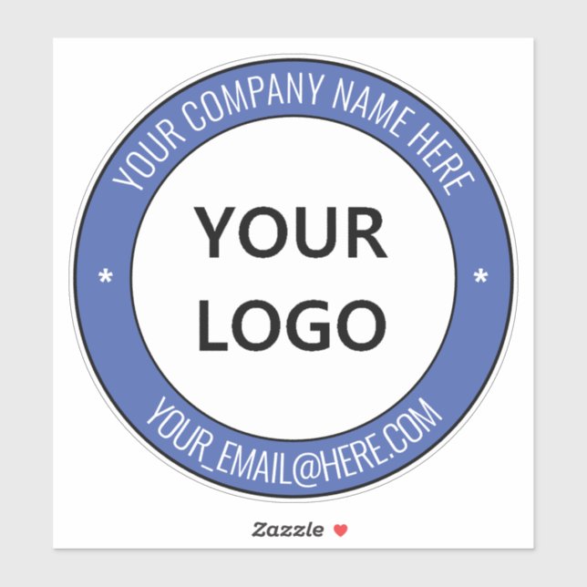Nom du logo de votre entreprise Courriel Sticker p (Feuille)