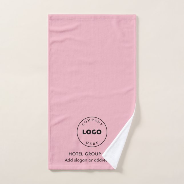 Nom du logo d'entreprise moderne rose simple (Serviette à main)