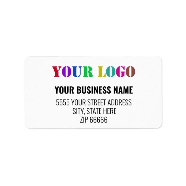 Nom du logo d'entreprise personnalisé Étiquettes d (Devant)