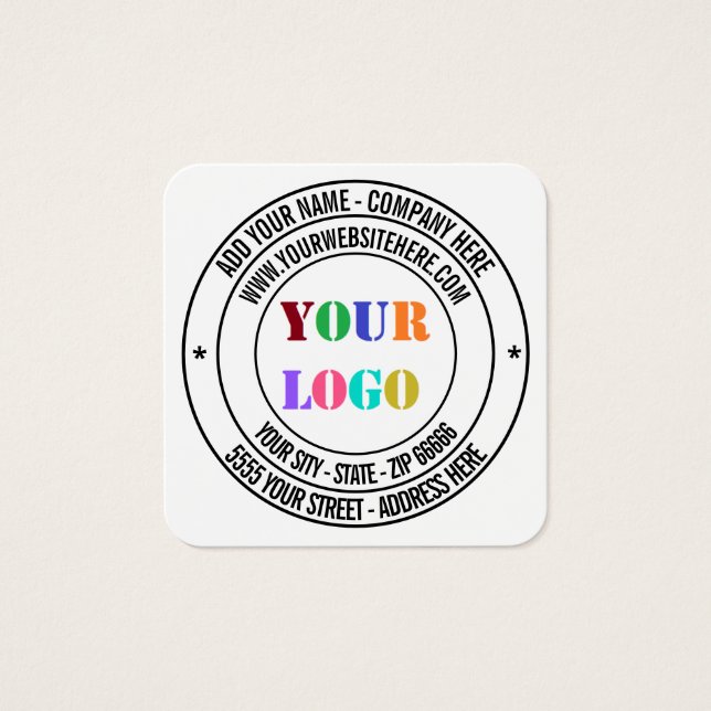 Nom du logo du texte personnalisé Adresse Site Web (Devant)