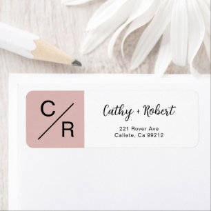 Nom du mariage Étiquettes d'adresse de retour