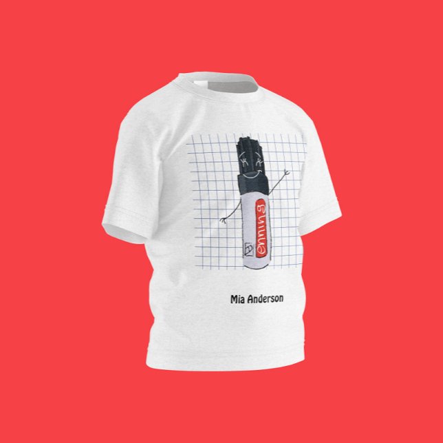Nom du marqueur à main mignonne T-shirt (Créateur téléchargé)