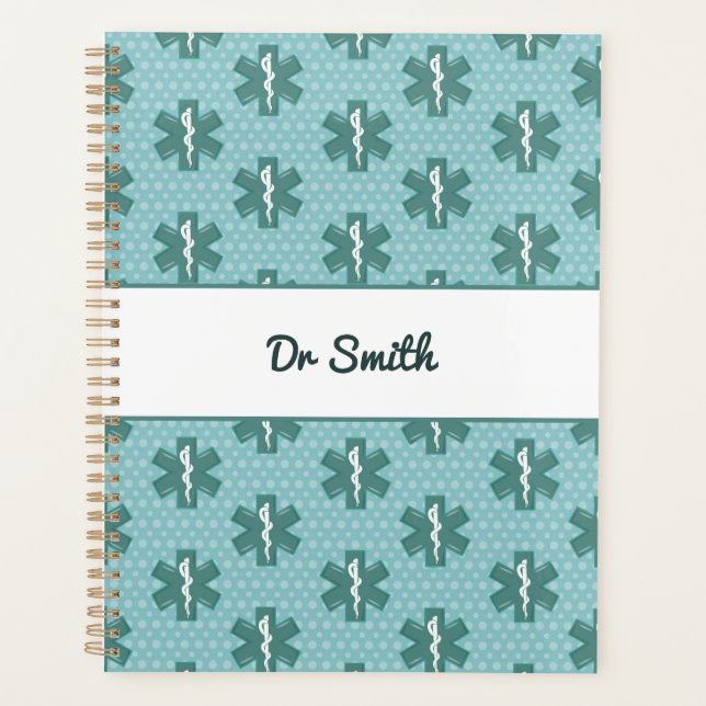 Nom du médecin personnalisé symbole médical (Devant)