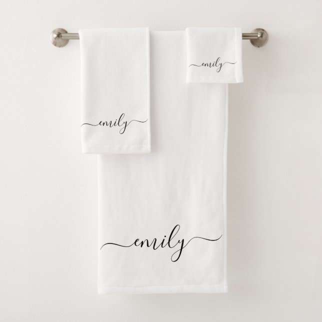 Nom du monogramme blanc noir moderne (En situation)