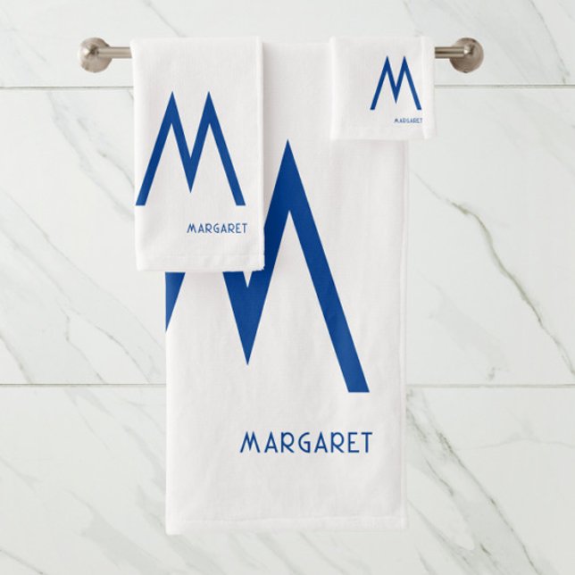 Nom du monogramme bleu (Créateur téléchargé)