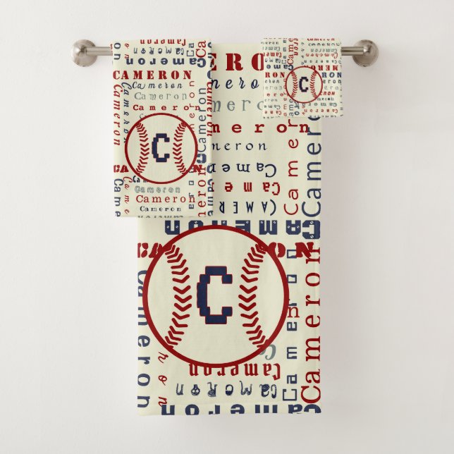 Nom du monogramme bleu marine Cadeaux pour enfants (En situation)