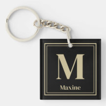 Nom du monogramme - Cadeaux Porte - clés personnal