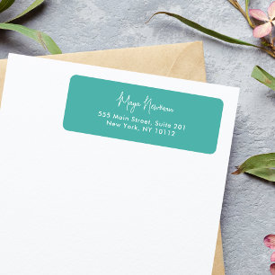 NOM DU MONOGRAMME DE SIGNATURE MINIMALE BLEU turqu