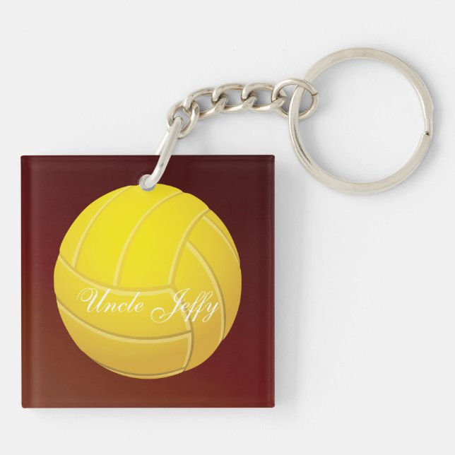 Nom du monogramme de volleyball jaune (Dos)