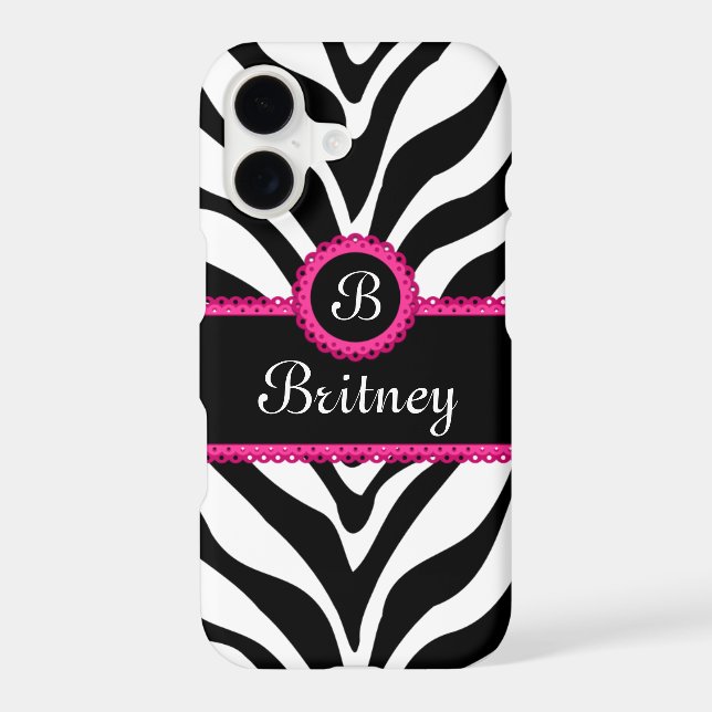 Nom du monogramme d'impression Zebra (Verso)