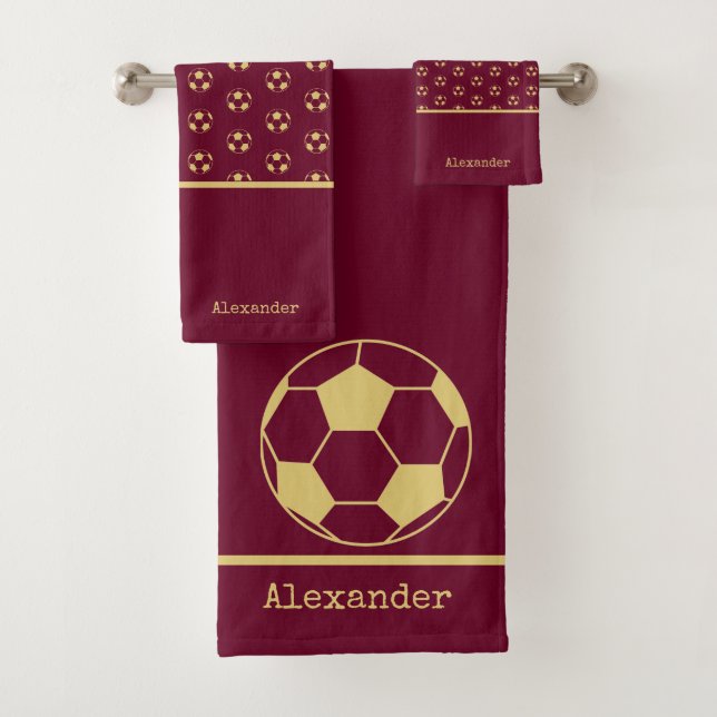 Nom du monogramme Football Football Gold Bain Bour (En situation)