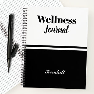 Nom du monogramme personnalisé Journal de bien-êtr