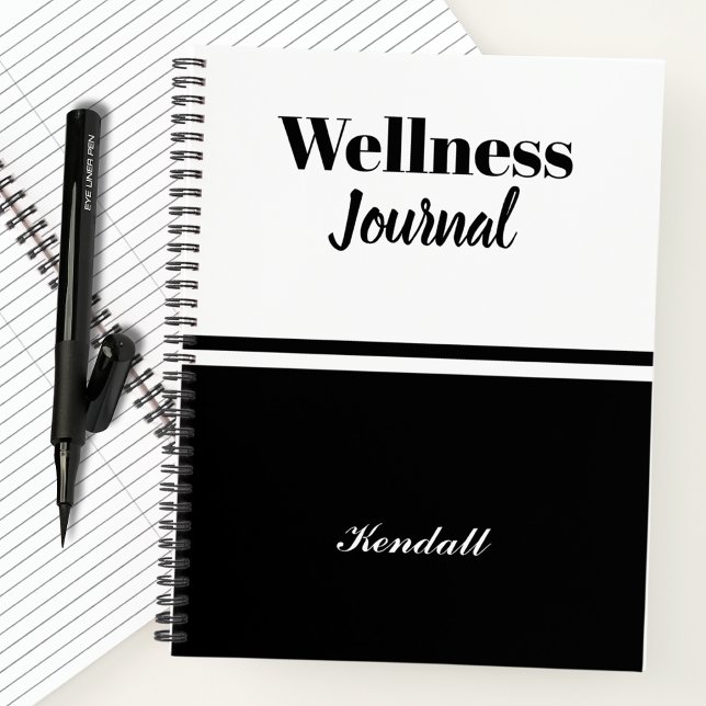 Nom du monogramme personnalisé Journal de bien-êtr (Créateur téléchargé)