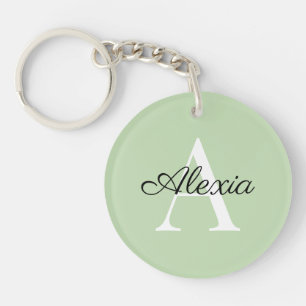 Nom du monogramme Porte - clé acrylique de la serv