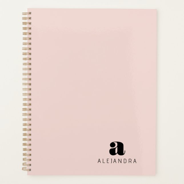 Nom du monogramme rose gras moderne (Devant)