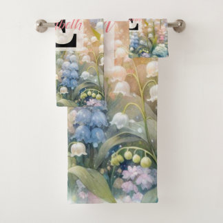 Nom du monogramme sur l'aquarelle Fleurs dans les 