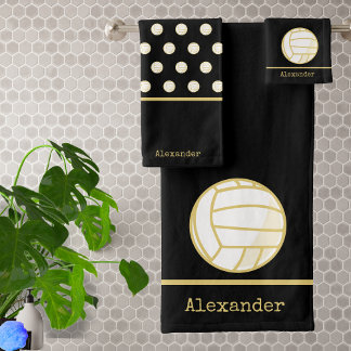 Nom du monogramme Volleyball Gold Black