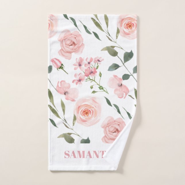 Nom du Motif rose (Serviette à main)