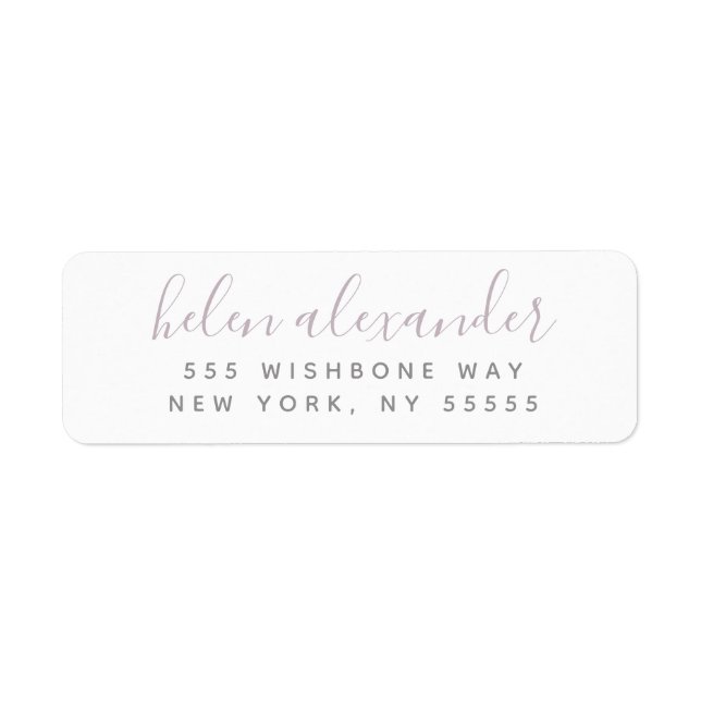 Nom du script Adresse personnalisée Dusty Purple (Devant)