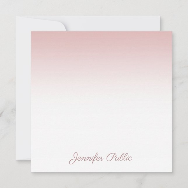 Nom du script calqué Rose Gold Modern Modèle (Devant)