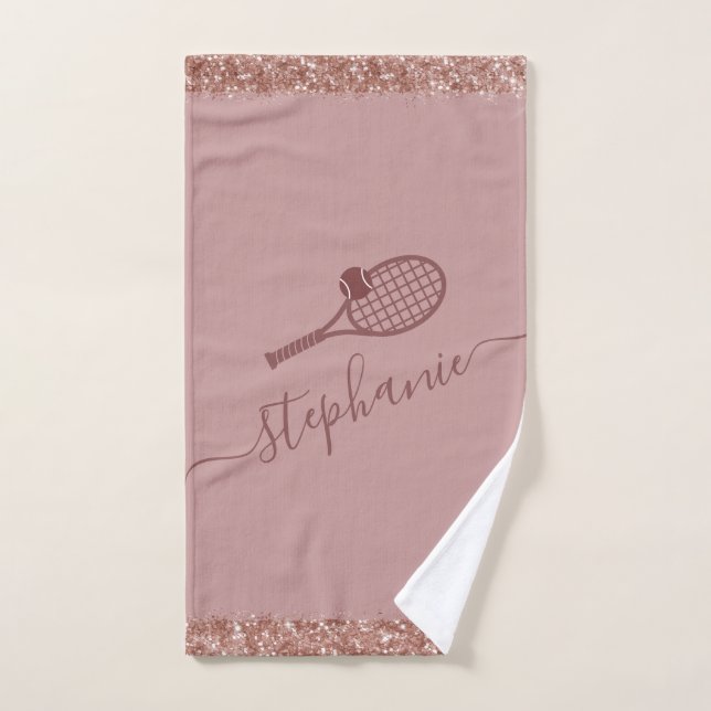 Nom du script de tennis personnalisé Parties scint (Serviette à main)