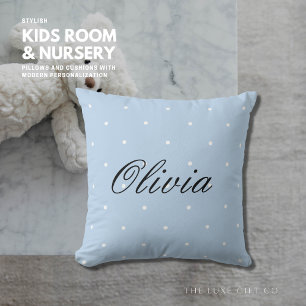 Nom du script Nom du Coussin Polka bleu pâle