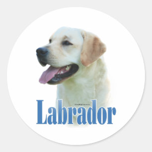 Nom du trieur du Labrador jaune - Sticker