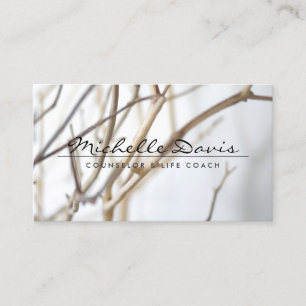 NOM ÉLÉGANT avec Carte de visite BRANCHES D'ARBRE