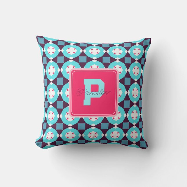 Nom élégant Monogramme Coussin pour Décor Maison (Recto)