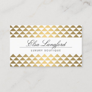 Nom élégant sur Gold Prism Motif Carte de visite