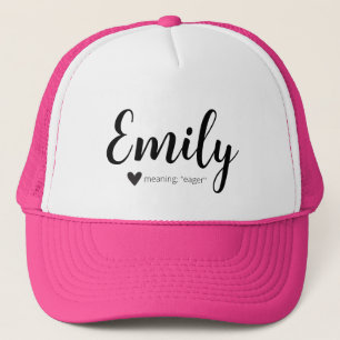 Nom Emily Signifiant Casquette Personnalisé Casque