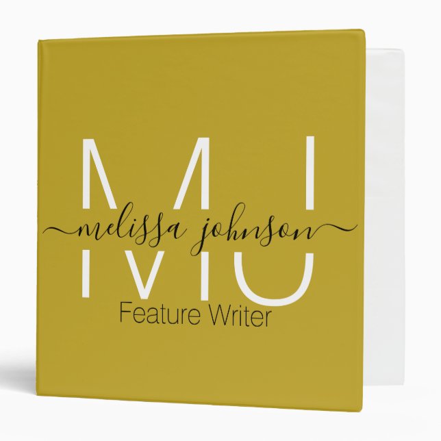 Nom en lettres occupation 3 anneau classeur (Devant/Intérieur)