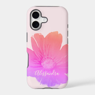 Nom en monogramme floral aquarelle fleur sauvage p