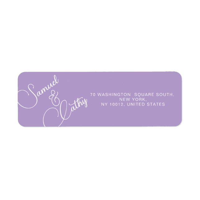 Nom et adresse de retour de remplacement simples - (Devant)