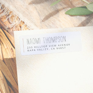 Nom et adresse minimalistes Boho
