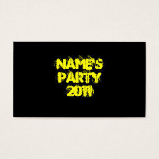 Nom et année personnalisés. Party. Jaune et Noir